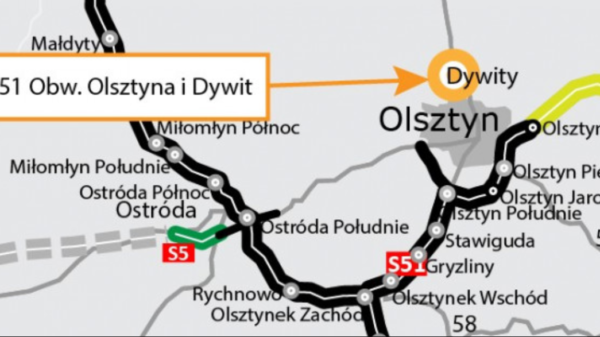 Przetarg na dokumentację projektową północnej obwodnicy Olsztyna