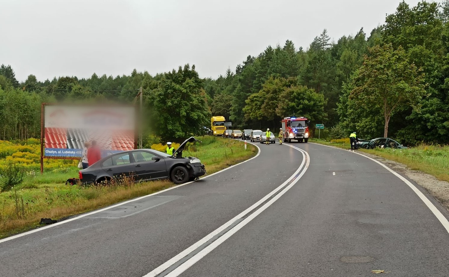 wypadek pod olsztynem