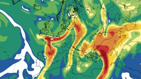 chmura toksycznego pyłu